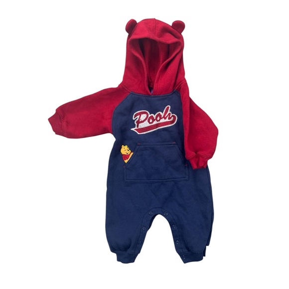 Disney Other - Vintage Disney Winnie the Pooh Baby Onesie Embroidered w/ Ears Cozy 12 Months